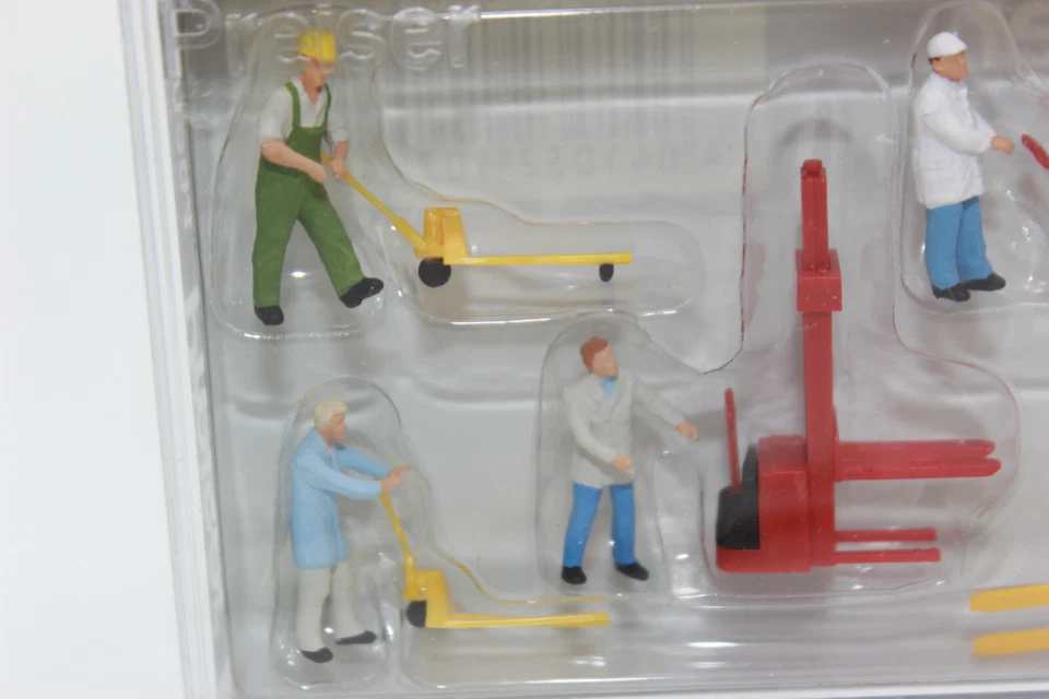 Preiser 10294 Ouvrier De Magasin Avec Chariot Élévateur Ameise 1:87 NEUF OVP HO - Photo 3/4