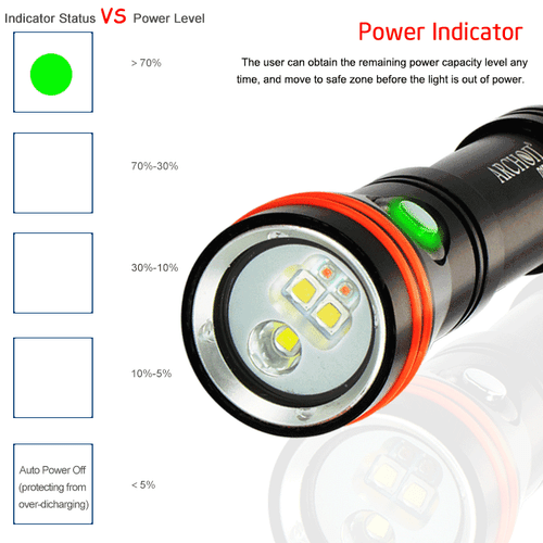 ARCHON D15VP 100m Diving Photoraphy HD video Red Fill lighting Diving Flashlight - Picture 16 of 23