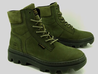G-Star NOXER HGN NUB M Stiefel Boots Schnür Stiefelette Leder Gr. 42 Uk 8 OLV