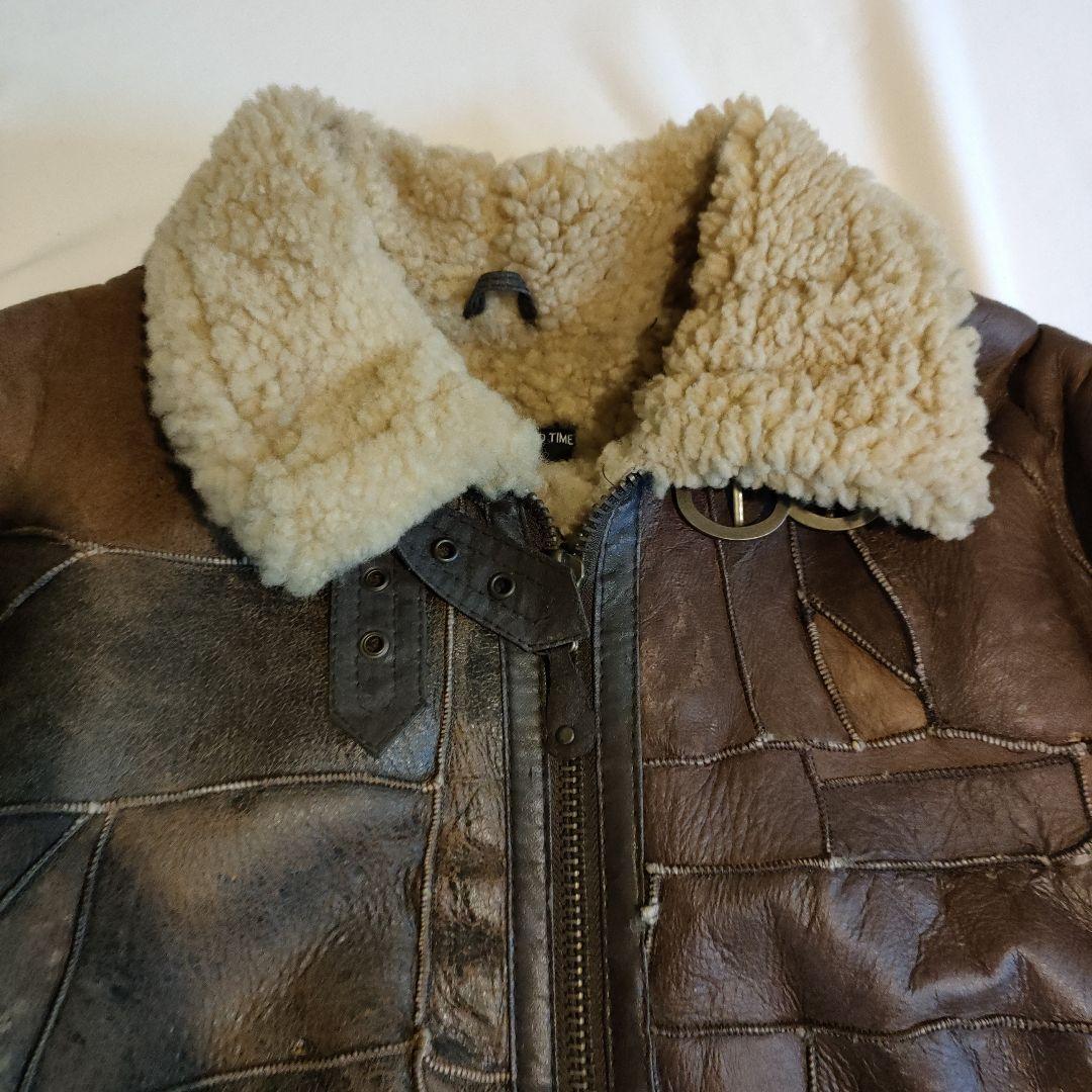 Visvim Mouton Leather Patchwork Jacket Brown Size… - image 3