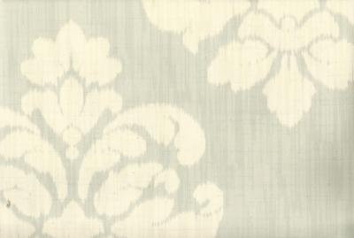 Wallpaper Designer Mallory Light Grey Cream Ikat Medallion Damask
