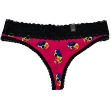 NWT TORRID Thong Pantie Sz 1X-2X-4X Pink Skulls Jersey Black Lace