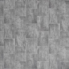 Stone Effect Vinyl Flooring Roll Dark Grey Vintage Kitchen Tiles 5mm Thick Lino