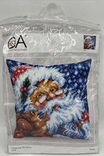 CdA stamped cross stitch kit cushion "Santa" 5353, 40x40cm, DIY