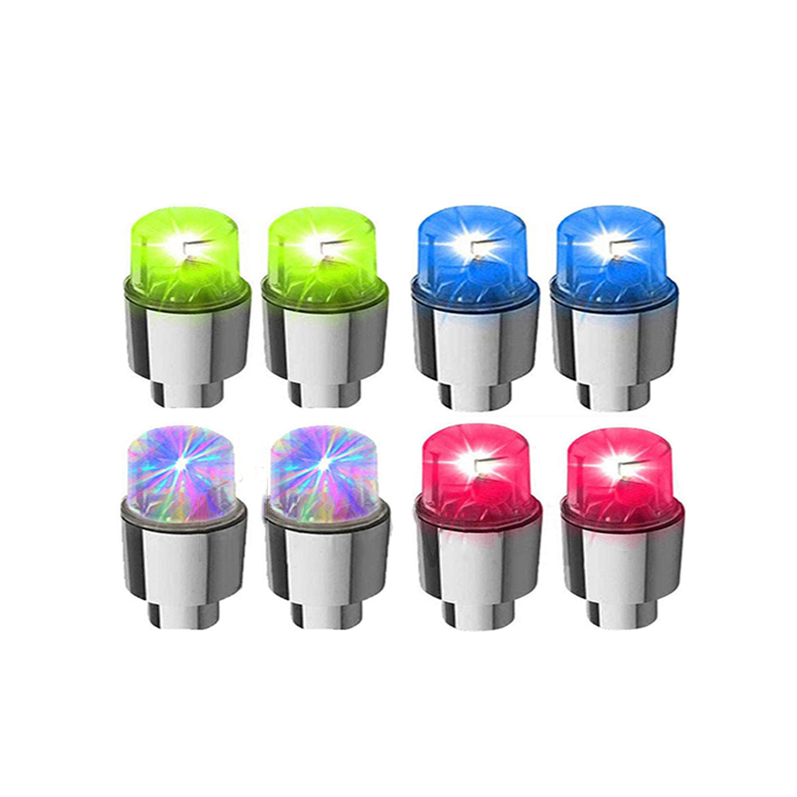 Auto Wheel Tire Air Tyre Stem LED Car Bike Valve Light Cap Cover Accessories Kit