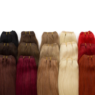 Echthaar Extensions Haarverlängerung Remy Weft Tresse Tressen Haar 45 50cm 60cm