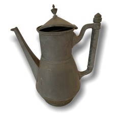 Vintage Salvage Pewter Mixed Metals Coffee Pot Decorative 12"h Rough Condition