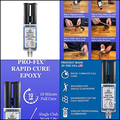 Brampton PRO-FIX Rapid Cure Golf Epoxy for Single Golf Club Repair - 10 Min