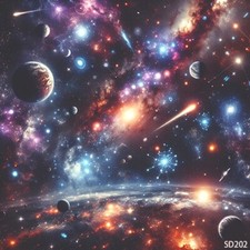 10'x10'CP Outer Space Heaven Scenic Microfiber Fabric background backdrop SD202