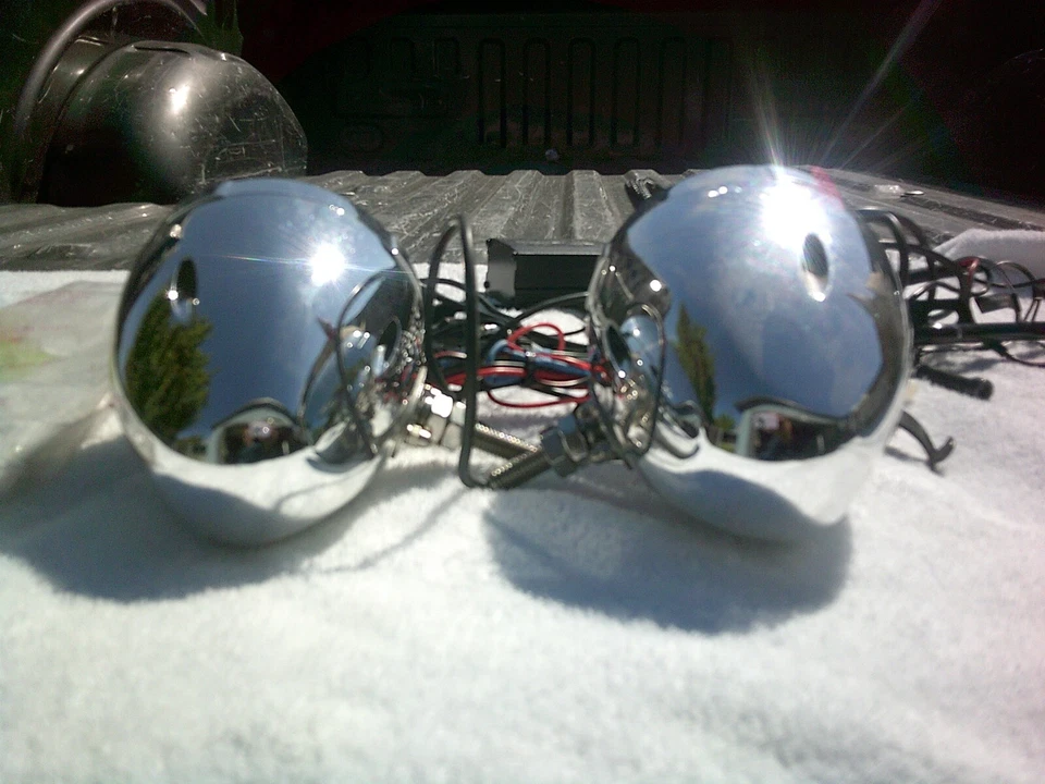 Harley Davidson Softail Dyna Sportster Boss Audio Systems Chrome Speaker System - Image 4 of 4