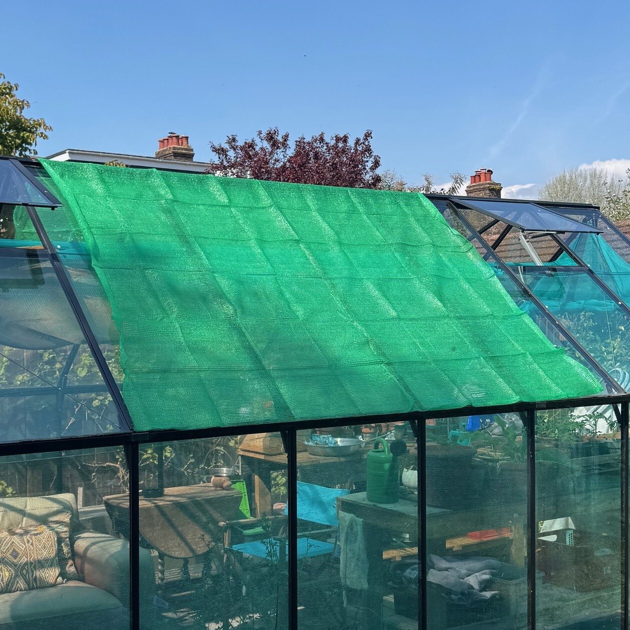 Greenhouse Garden Sun Shade & Privacy Screen Net (2.5m x 2.4m) 65% Shading Rate