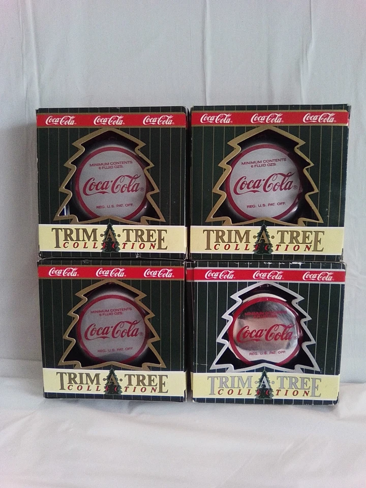 LOT OF 4 VTG COCA COLA ORNAMENTS BOTTLE CAPS TRIM A TREE COLLECTION B19 - Image 2 of 4