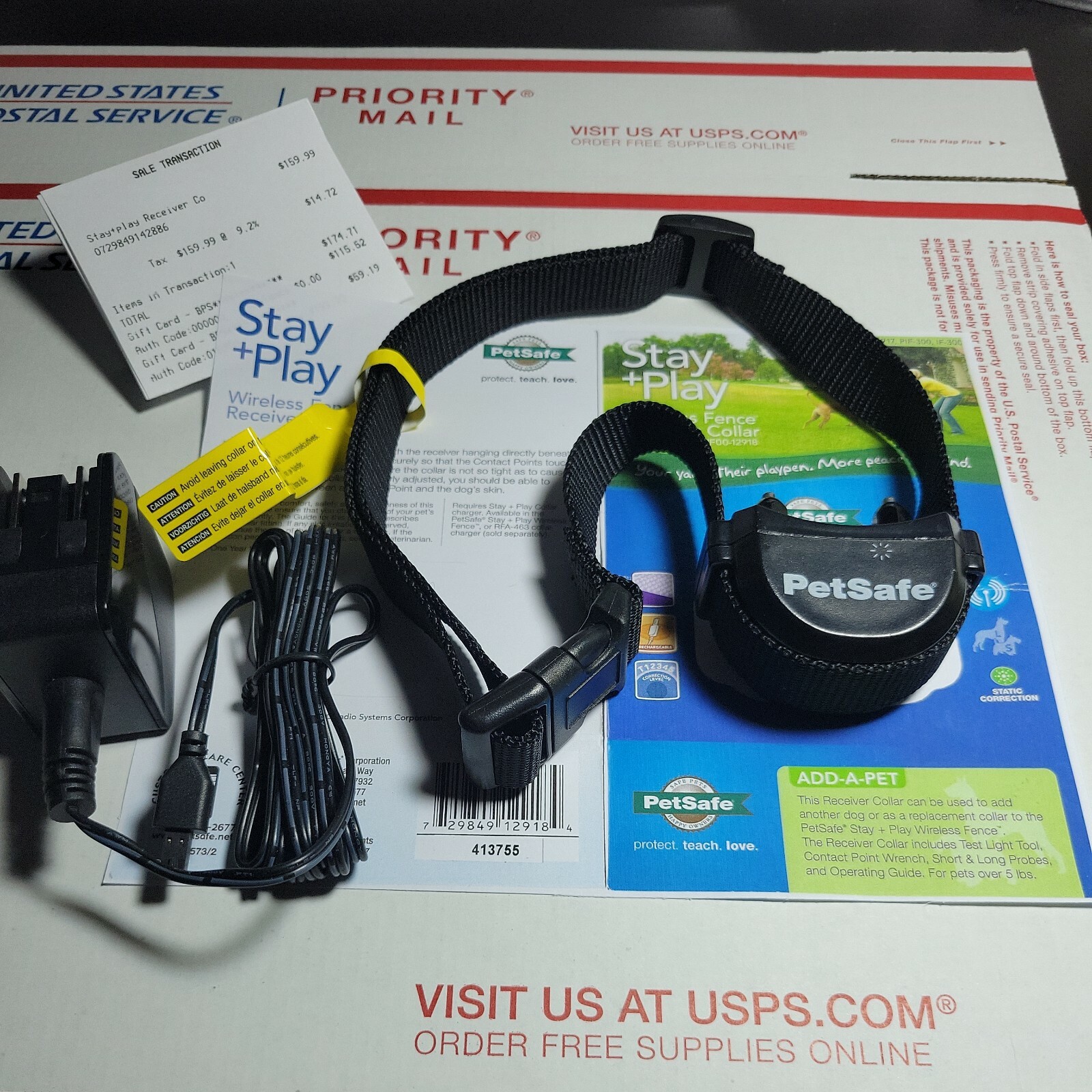 Rechargeable Shock Collar Receiver Pif-if-275-300-100 New