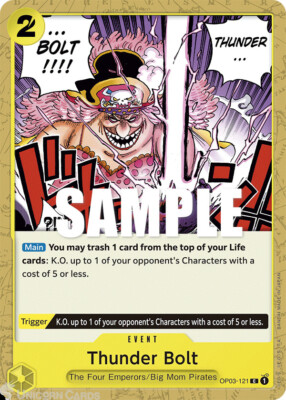 OP03-121 Thunder Bolt :: Common One Piece TCG Card :: OP03