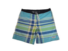 Vintage Tommy Hilfiger Swim Trunks Mens M/L Blue Plaid Board Shorts Y2K