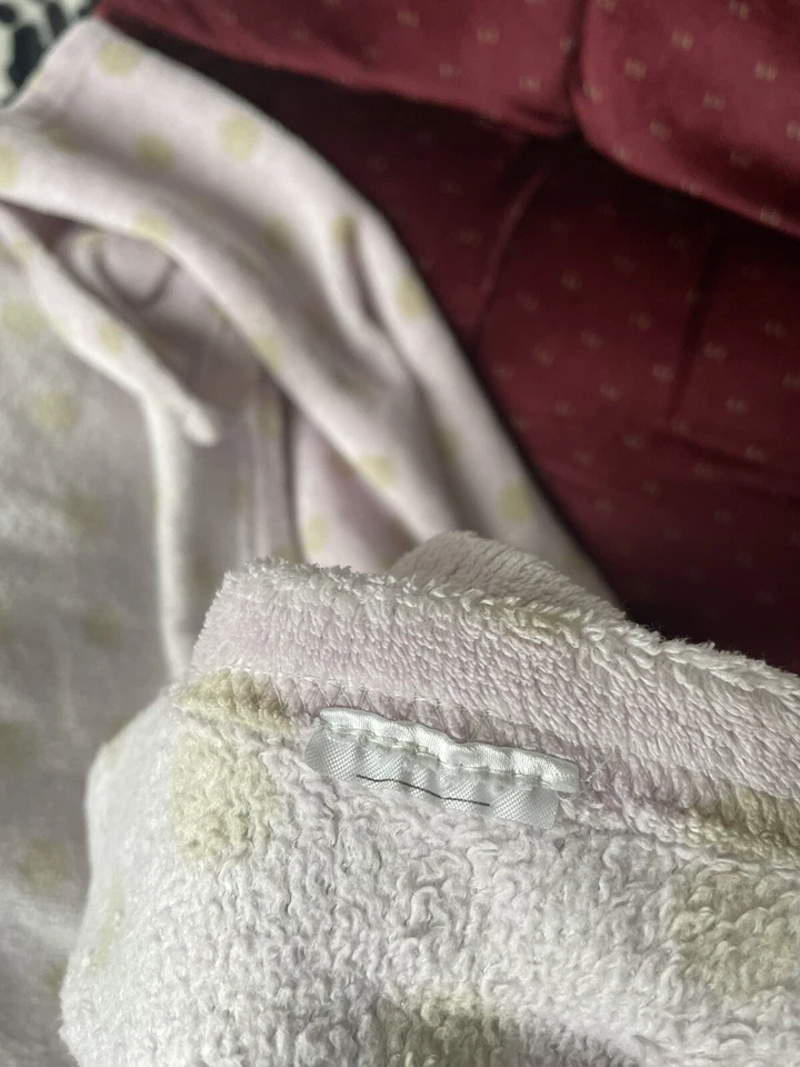 Manta de lana amorosa Bean Sprout rosa bronceado marrón lunares bebé niña Walmart Foto 4 de 4