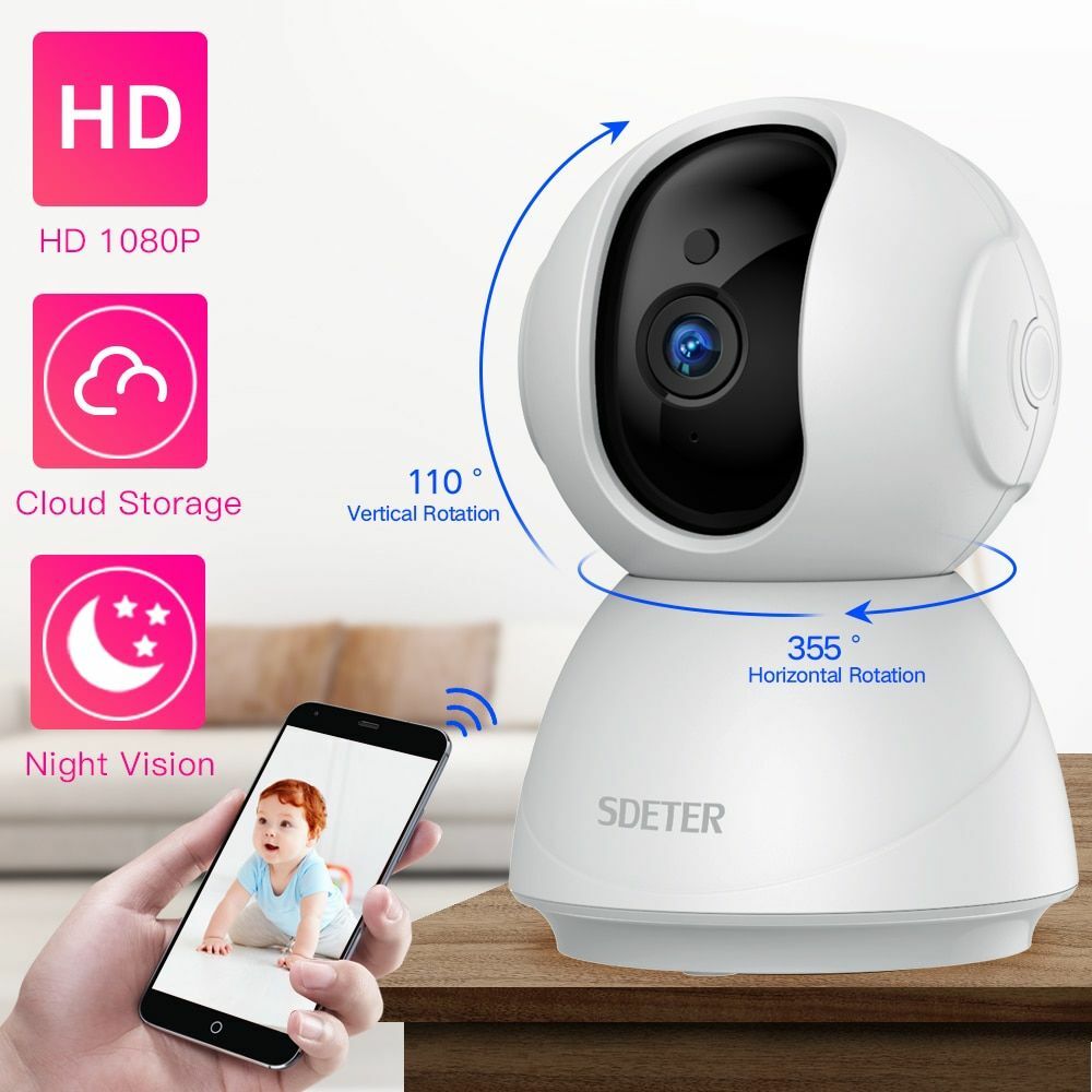 1080p Ip Security Camera Kids Wifi Wireless Surveillance Children Baby Smartcam