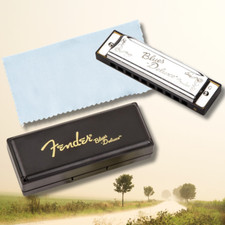 Fender Blues Deluxe 10-Hole Harmonica in the Key of C with Case