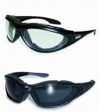 ANTI FOG Padded Motorcycle ATV Sunglasses Glasses-TRANSITIONAL PHOTOCHROMIC LENS