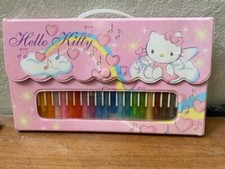 2003 Sanrio Hello Kitty Twist Up Crayon Colored Pencil Set of 25 Colors In Case