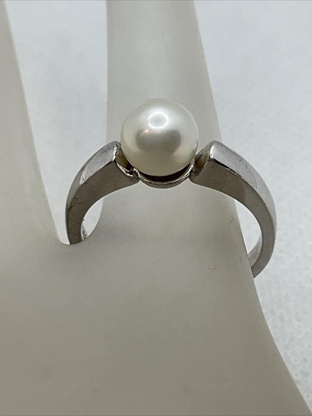 ELEGANT Solid 925 Sterling Silver White Pearl (7.… - image 13