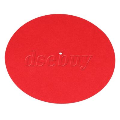 30x0.75x0.2cm Turntable Phonograph Mat Felt Pad Anti-Static Slip-mat Red