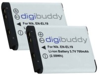 2 X Akku FüR Nikon Coolpix S6400, S6500, S6600, S6800, S6900, S7000 - EN-EL19