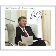 c.1990 Dan Quayle Autographed Halftone Photo George H. W. Bush Vice President