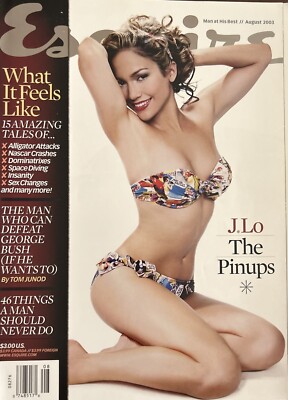 ESQUIRE Magazine (August 2003) JENNIFER LOPEZ - The Pin-Ups - JLo