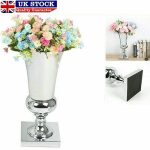43cm Large Stunning Silver Iron Luxury Flower Vase Urn Wedding Table Centrepiece Ebay