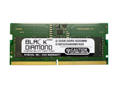 Black Diamond 32GB (2Rx8) DDR5 4800 SODIMM Memory BD32G4800MCN28