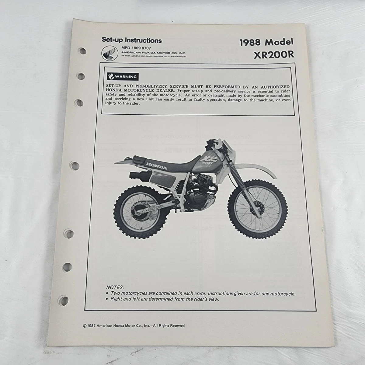 Honda Motorcycle Manuals and Literature XR200R Repair for sale | eBay