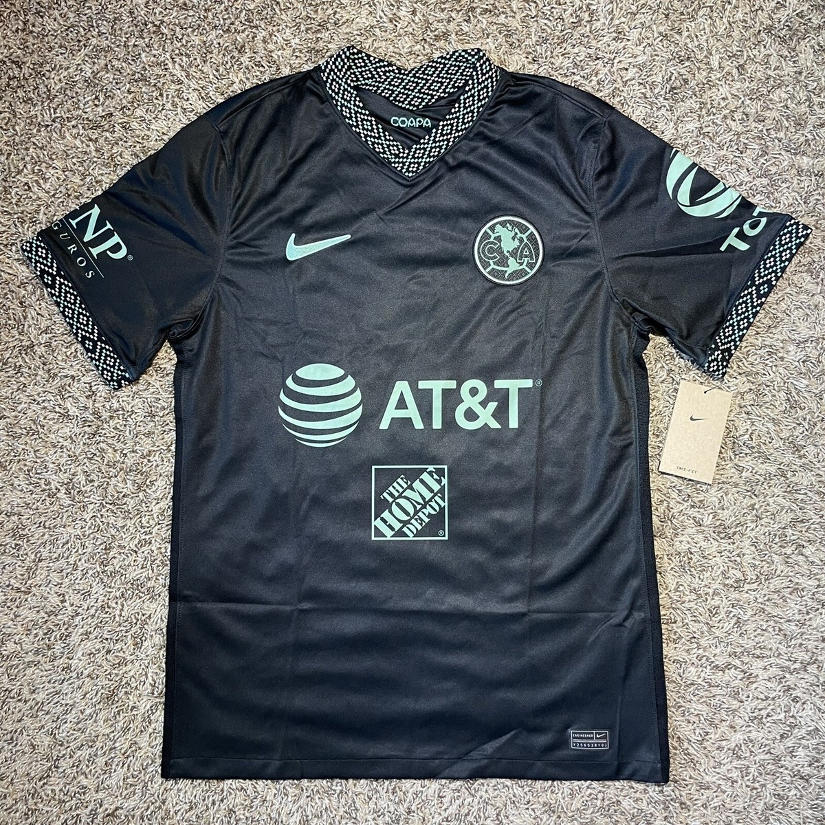 Nike Club America Mens Size Medium Soccer Jersey Stadium Third