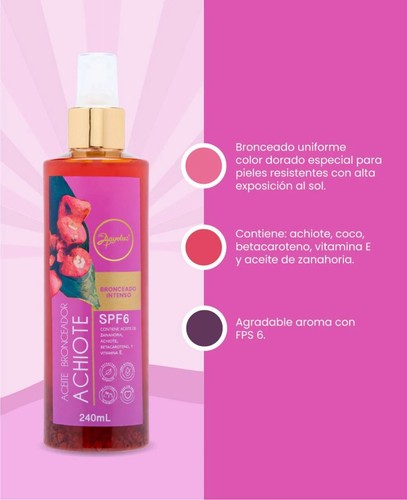 Anyeluz | Aceite Bronceador Achiote - Imagen 2 de 2