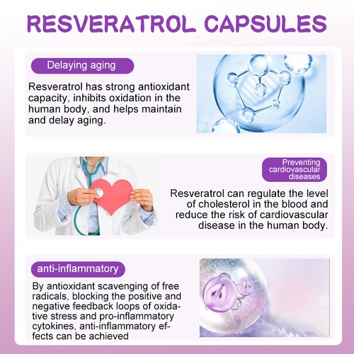 Resveratrol Root Extract 1200mg Maximum Strength Natural AntiAging Antioxidant - Picture 8 of 18