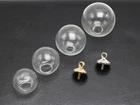 20 Pcs Empty Round Glass Globe Bottle Pendants with Pin Bail Cap 12mm-20mm