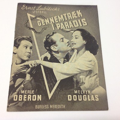 Dieses unsichere Gefühl Merle Oberon Melvyn Douglas Vintage 1941 Dänisches Fi...
