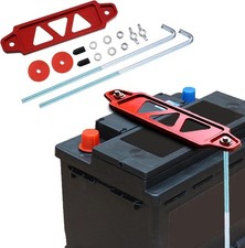 Battery Holder, Hold Down Bracket, Universal Hold Down Kit with Alu Style: Red