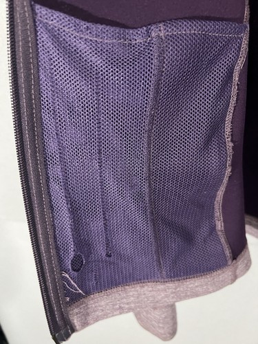 Skhoop Melanie Hoodie Jacket Womens MEDIUM Purple Zip Up Hood Mid Layer READ - Picture 8 of 12