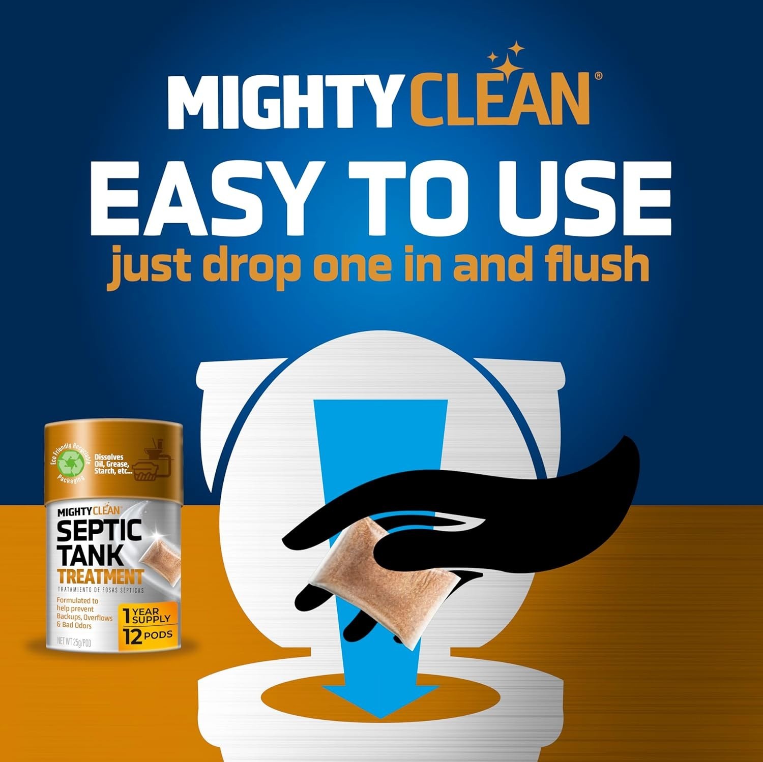 Septic Tank Treatment 12 Pcs for 1-Year Supply, Dissolvable Septic Tank Treat...