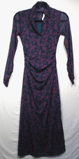-NWT Madewell Long-Sleeve Polo Midi Dress Deep Aubergine Sz XS