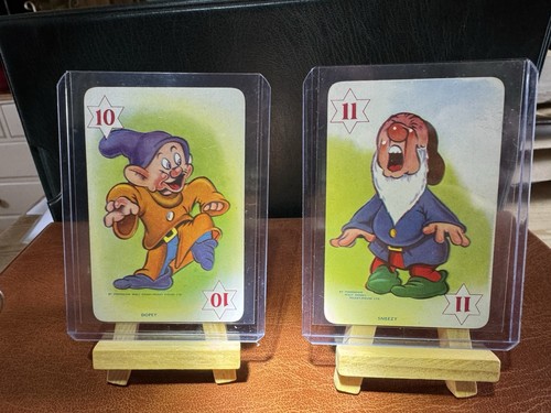 1937 PRE WAR ORIGINAL DISNEY SNOW WHITE & DWARFS CARD SET OF 12 CASTELL BROS - Picture 6 of 8