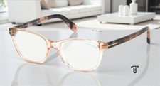 Tom Ford FT5638-B 072 Shiny Pink Clear Lens Plastic 50 mm Women's Eyeglasses