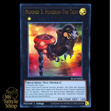 YuGiOh - Nummer 3: Numeron-Tor Trini - BLAR-DE024 Ultra Rare 1. Auflage DE & NM