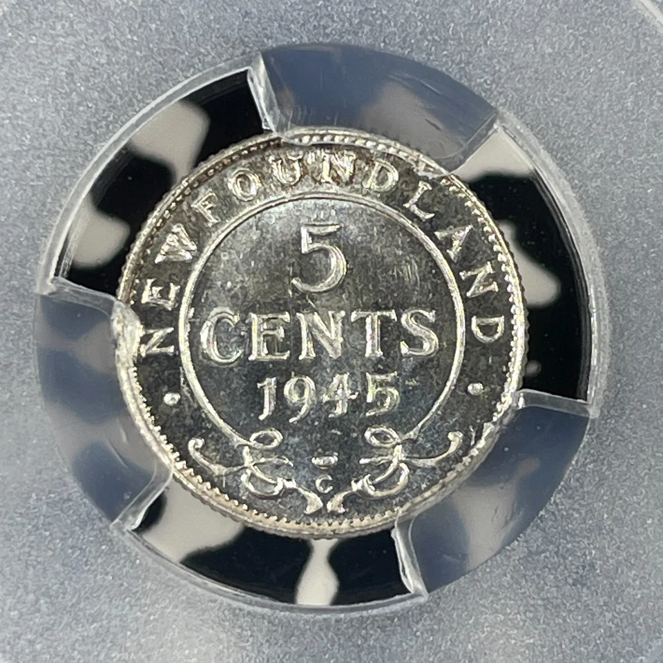 1945-C Newfoundland 5 Cents PCGS MS64 Lot#G1226 Silver! Choice UNC! - Image 4 of 4
