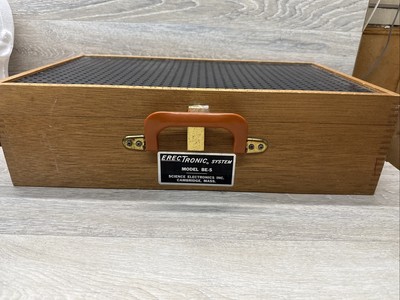 Vintage Wooden Box - Erectronic System BE-5 Cambridge MA MIT -  20''x12 x5.5 