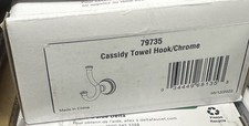 Delta Cassidy Double Towel Hook Bath Hardware Accessory in Polished Chrome
