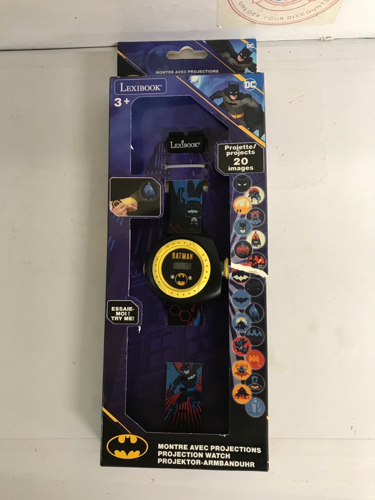 LEXIBOOK - Batman Adjustable projection watch digital screen – TORN BOX