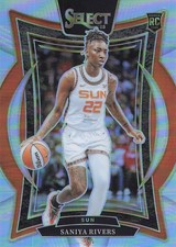 2025 Panini Select WNBA #52 Saniya Rivers Silver Prizms