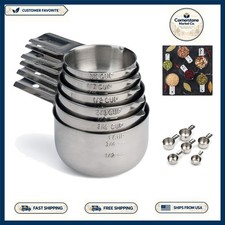 Space-Saving Stainless Steel Measuring Cups Set - Built to Last a Lifetime